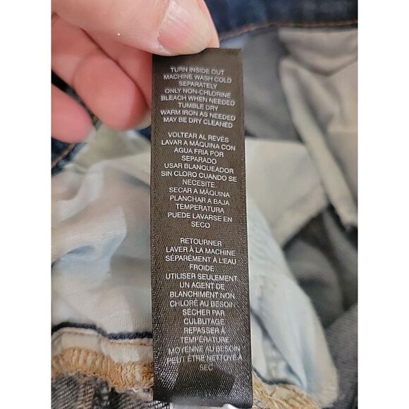 White House Black Market womens Girlfriend jeans size 0 blue stretchy distressed - Picture 8 of 15